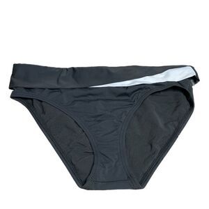 Tommy Bahama Deck Piping High Waist Bikini W/Crossed Band, Cave Gray NWT Size Sm